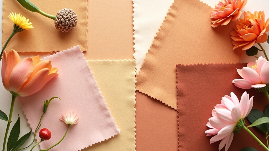 Display di palette di colori stagionali, campioni per primavera estate autunno inverno