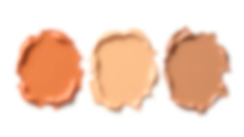 Tre campioni di colore terracotta, arancione e marrone disposti orizzontalmente su fondo chiaro
